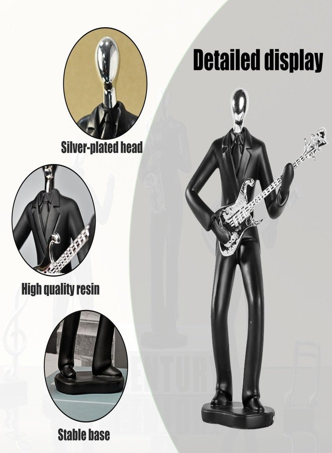 LSBDJDL Music Decoration Figurine Music Decoration Guitarist Statue Singer Statue Saxophone Statue Modern Sculpture Home Decoration Housewarming Gift (Guitarist), L6.1*W2.9*H10.6in - Image 3